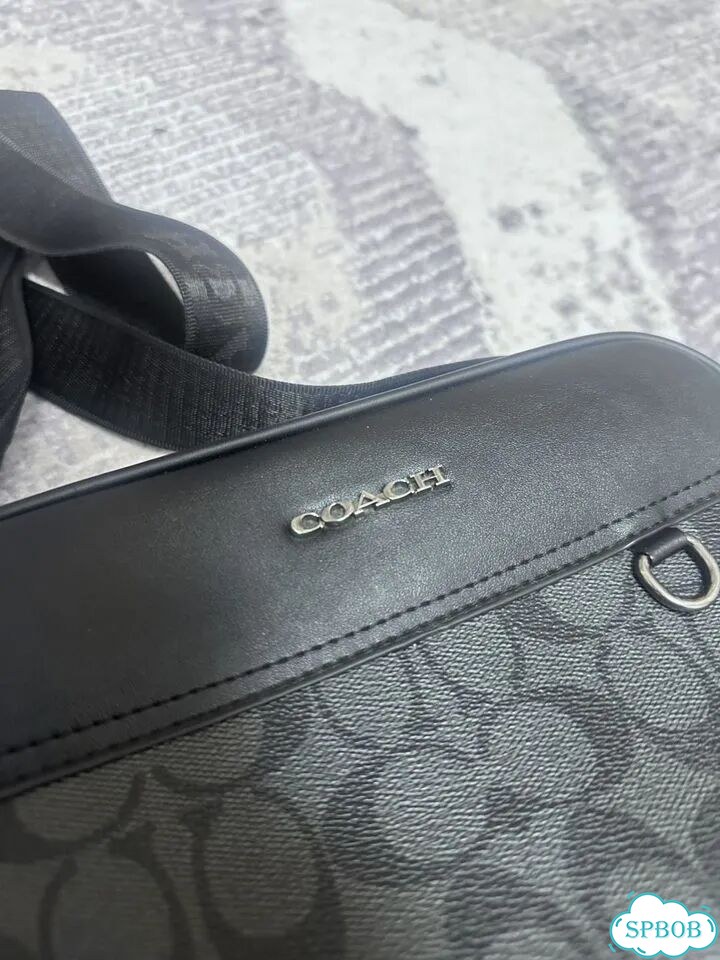 Сумка coach мужская черная фото 3
