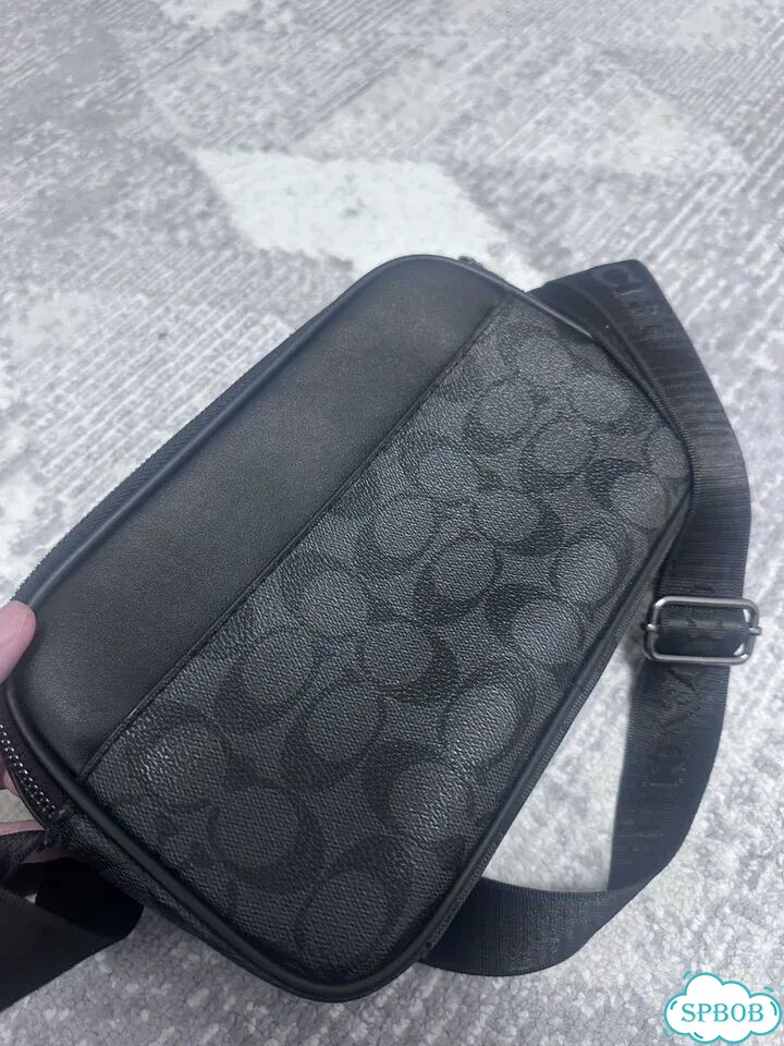 Сумка coach мужская черная фото 4
