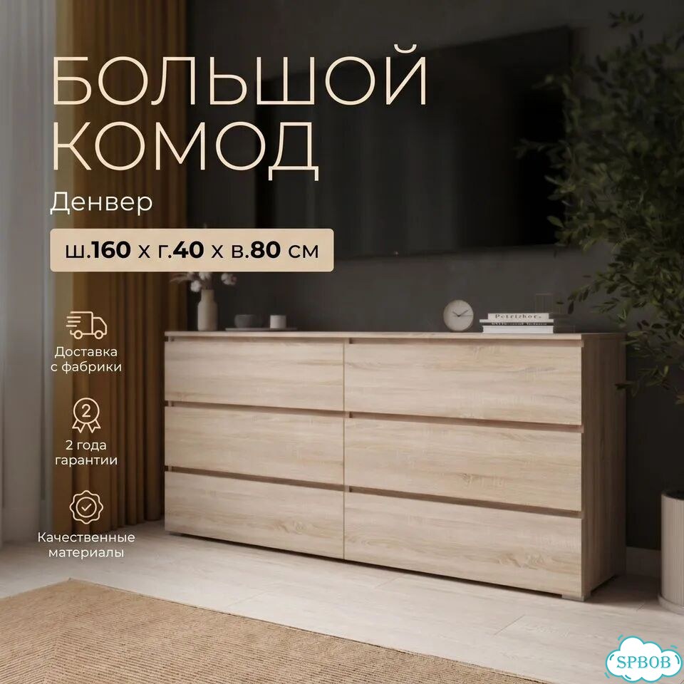 Комод с ящиками дуб сонома фото 1
