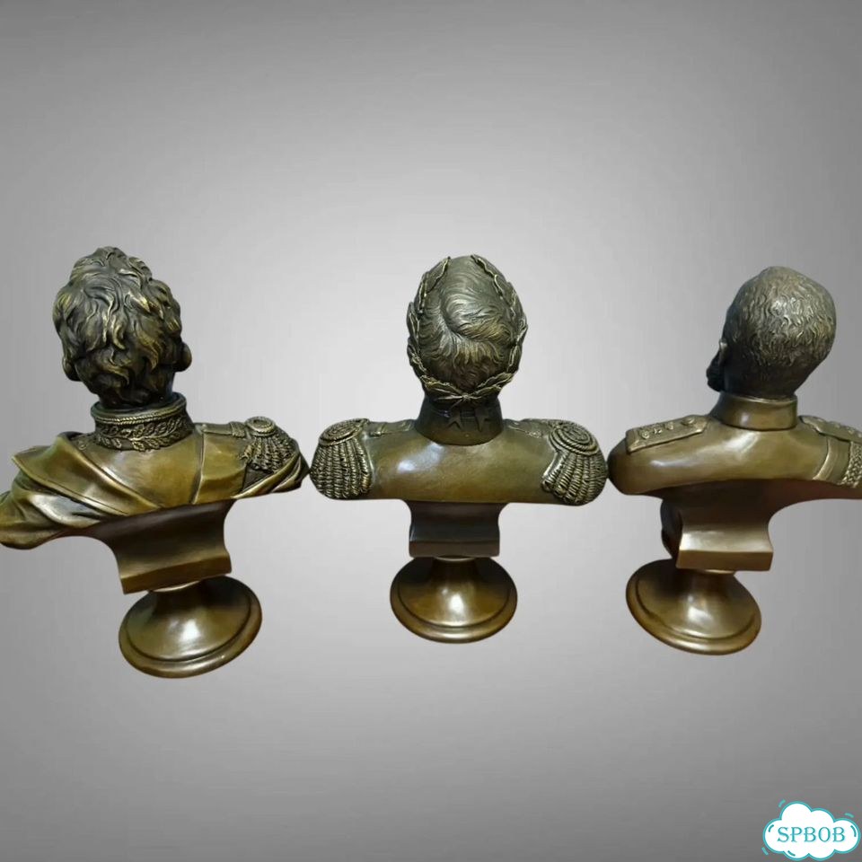 Статуэтки. 3 больших бюста. Александр 1,2,3 фото 4