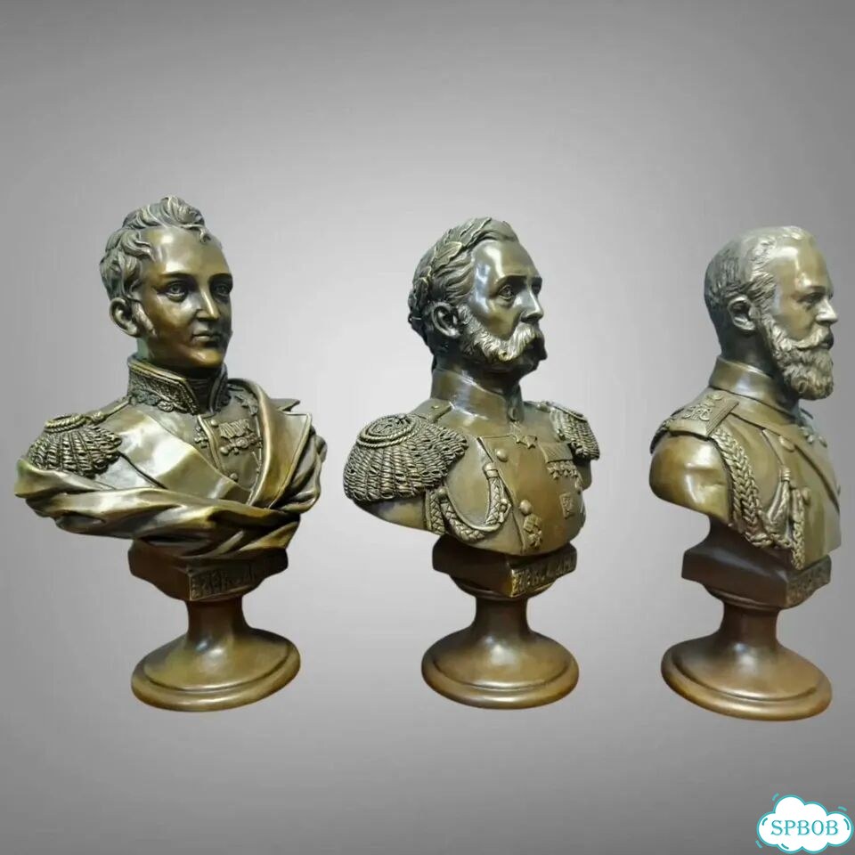 Статуэтки. 3 больших бюста. Александр 1,2,3 фото 5