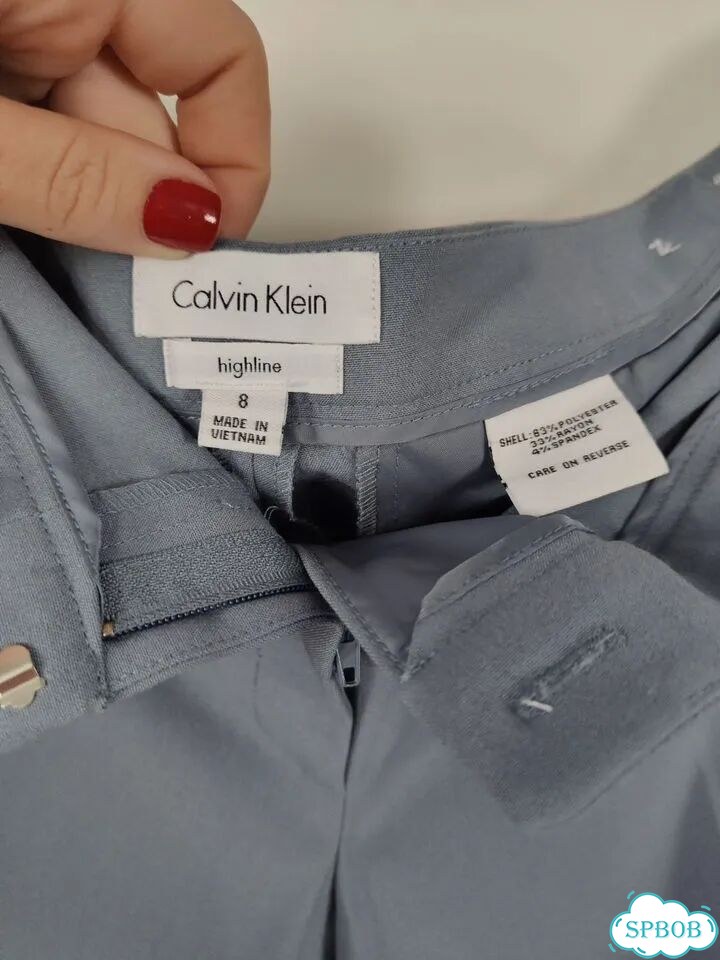 Брюки женские Calvin Klein high 2-44 серо-голубые фото 2