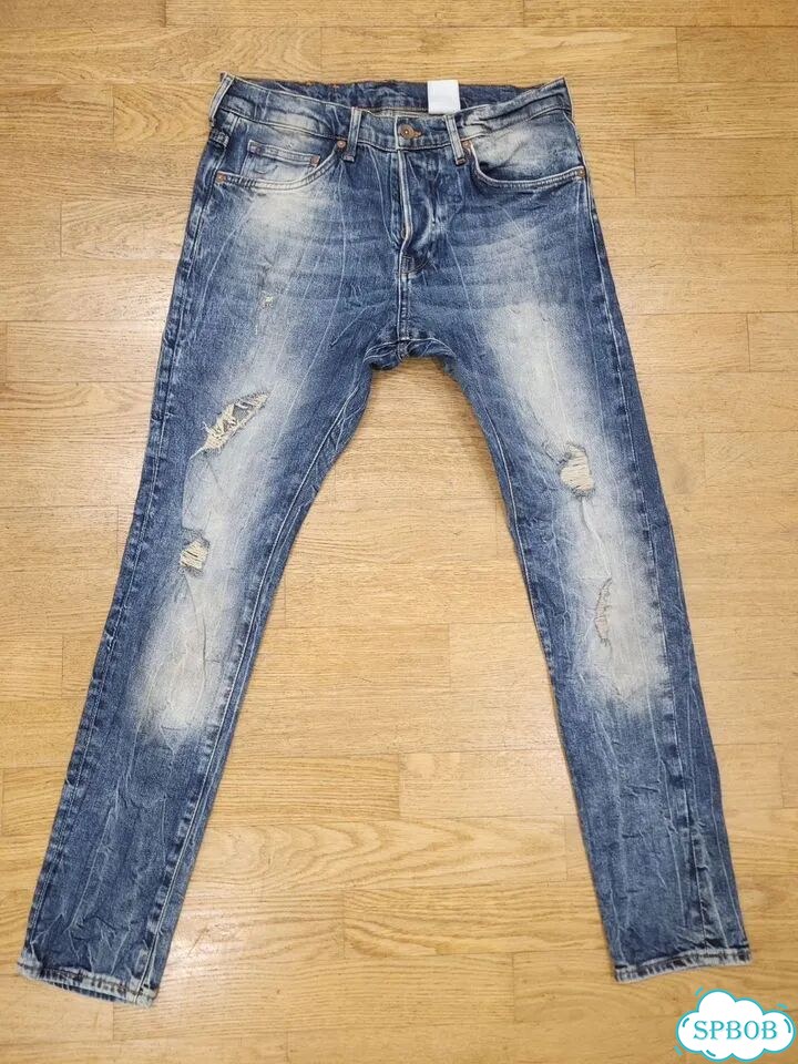 2699 джинсы H&M W32 L32 прямые узкие по щиколо фото 8