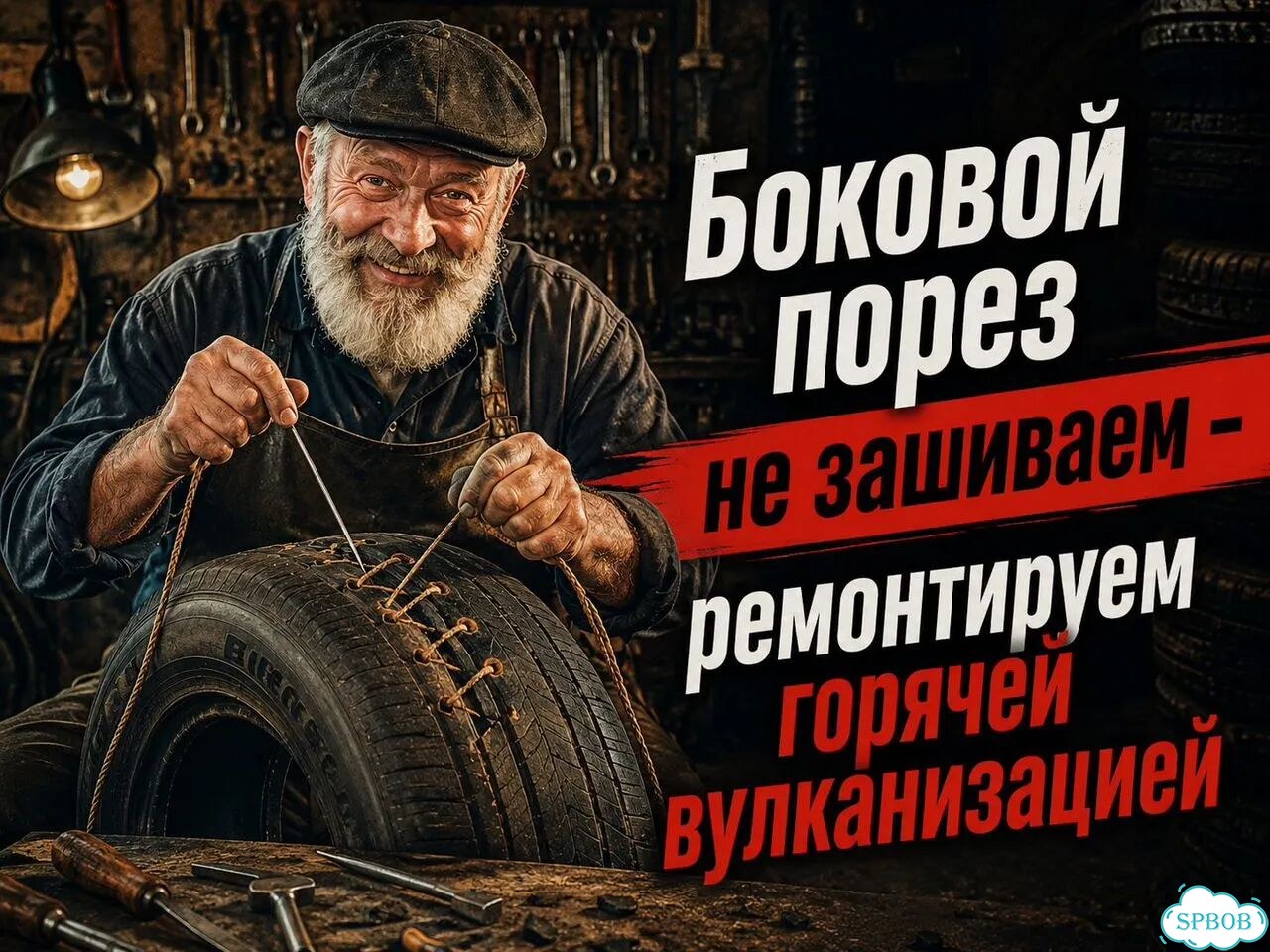 Ремонт бокового пореза шин горячей вулканизацией фото 1