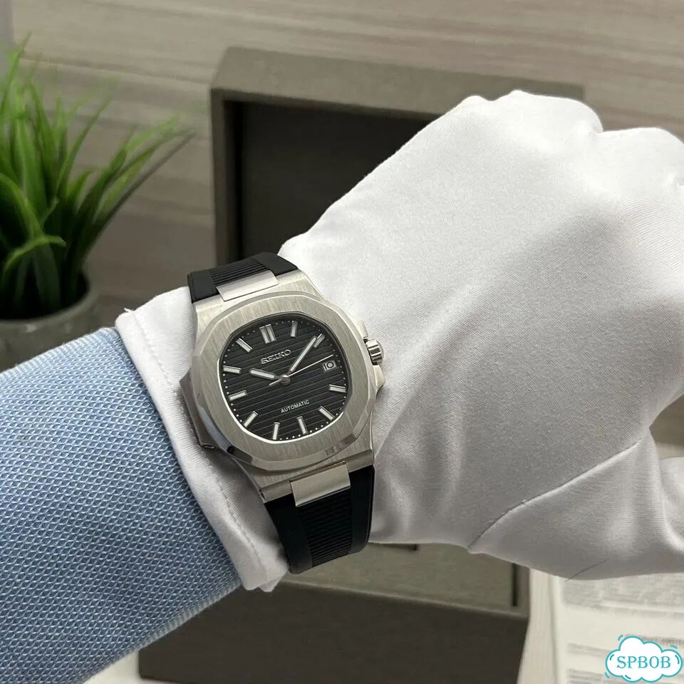 Seiko Nautilus Black Rubber Mod фото 6