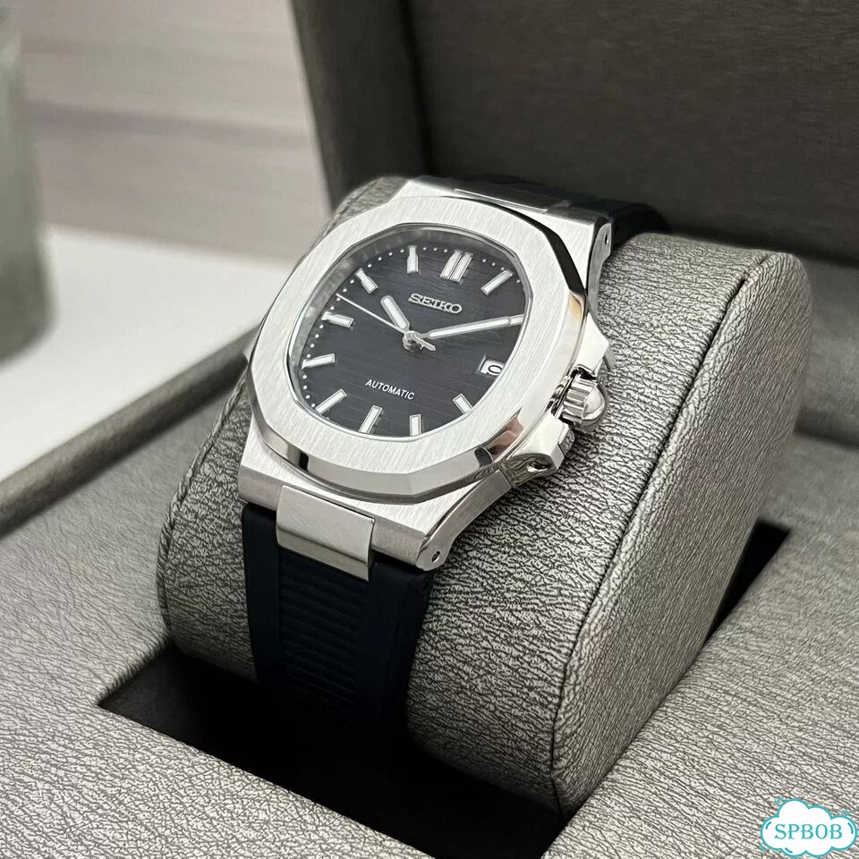 Seiko Nautilus Black Rubber Mod фото 7