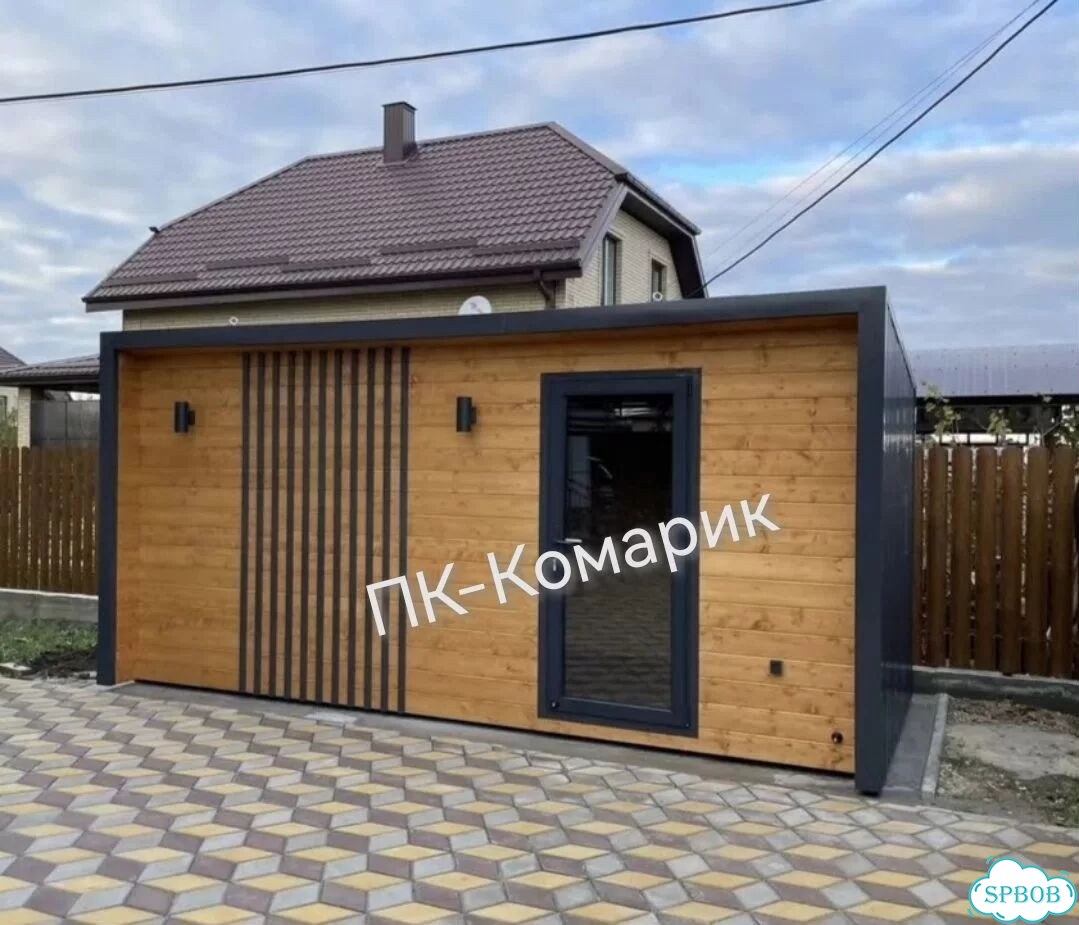 Хозблок на металлическом каркасе фото 2