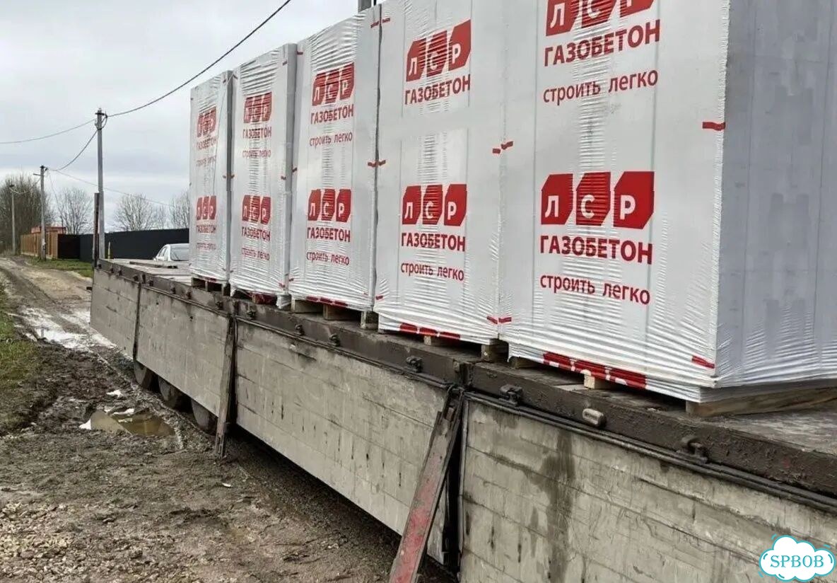 Газобетонный блок. С доставкой. Для наружных стен фото 1