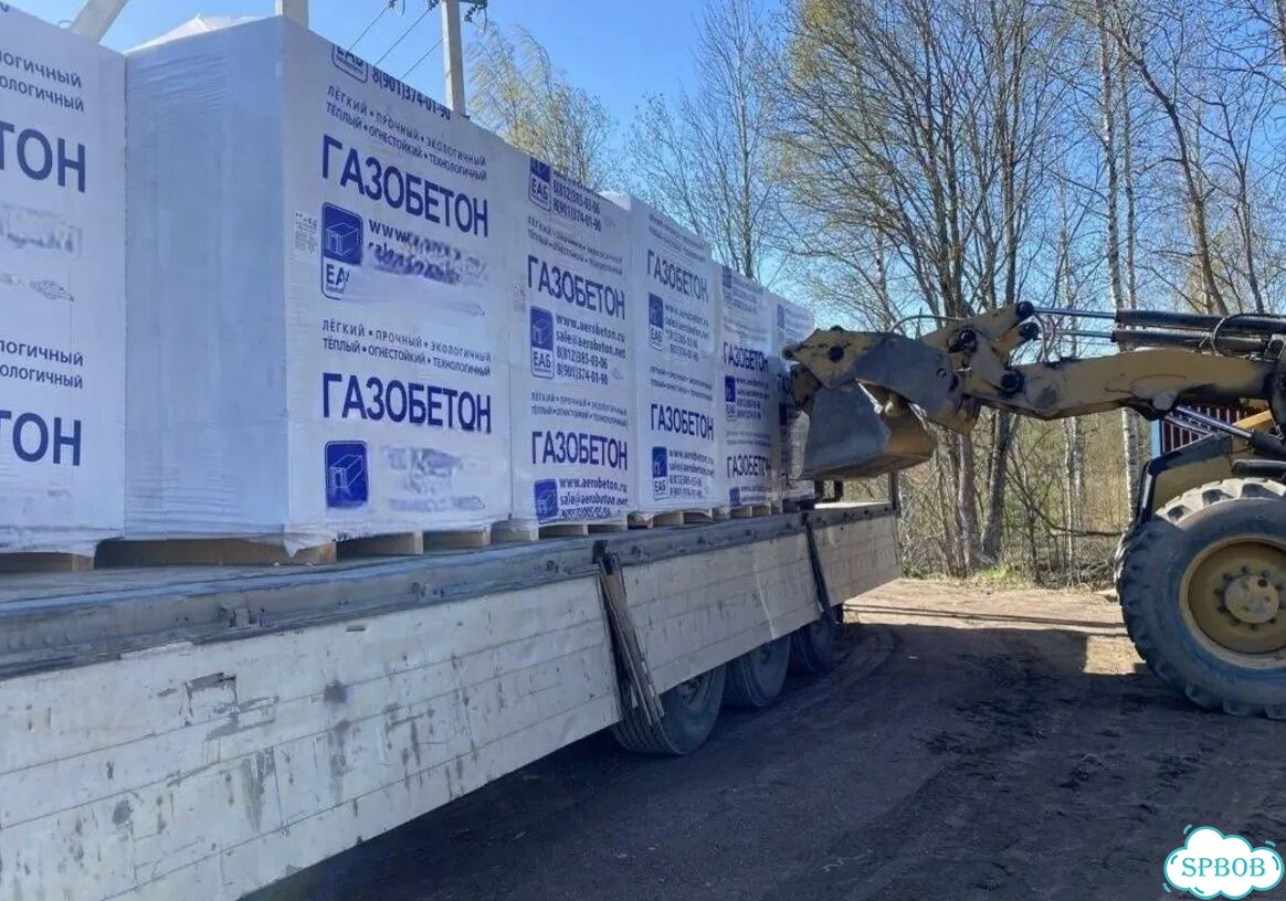 Газобетон. Доставка к месту, для кладки стен фото 4