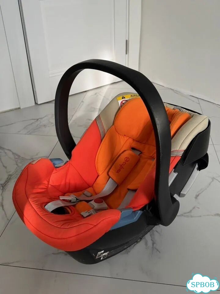 Автолюлька cybex aton 4 automn gold с базой фото 1