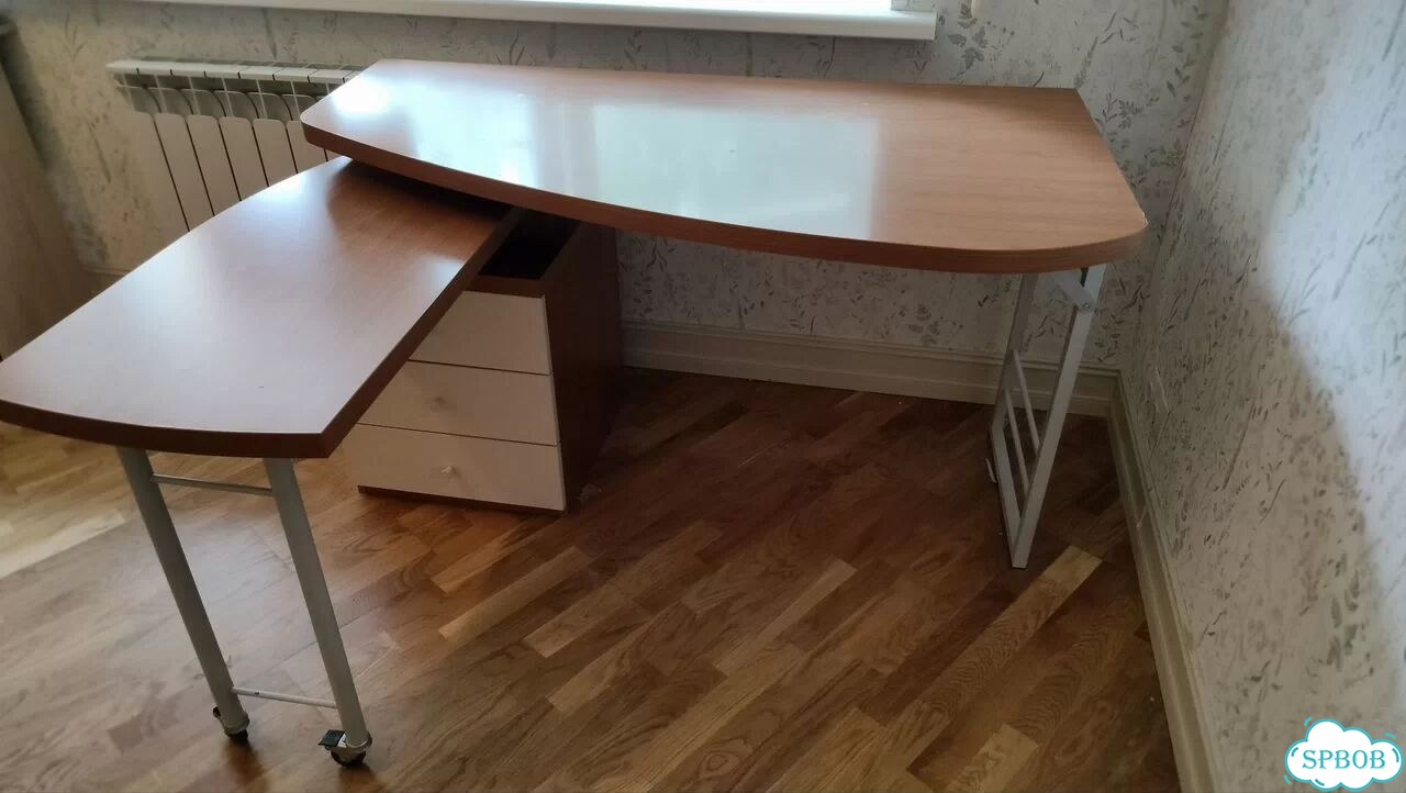 Письменный стол угловой с тумбой бу фото 1