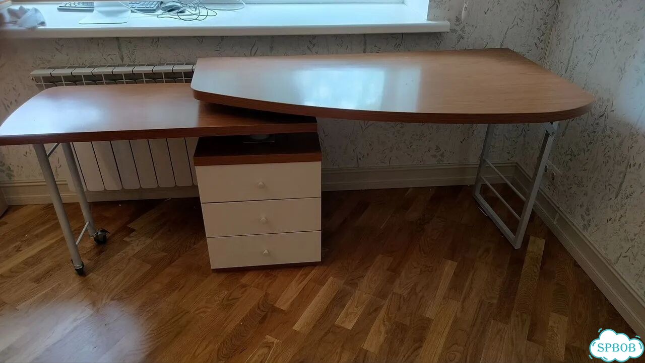 Письменный стол угловой с тумбой бу фото 2