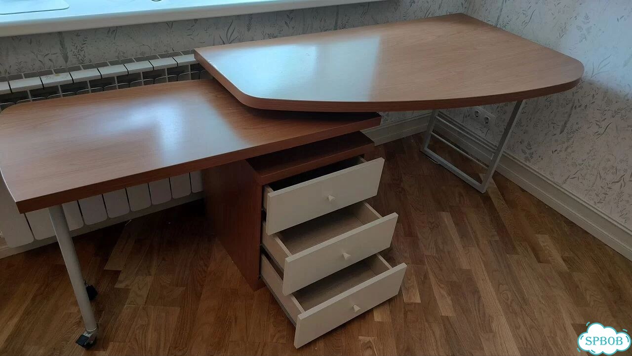 Письменный стол угловой с тумбой бу фото 6