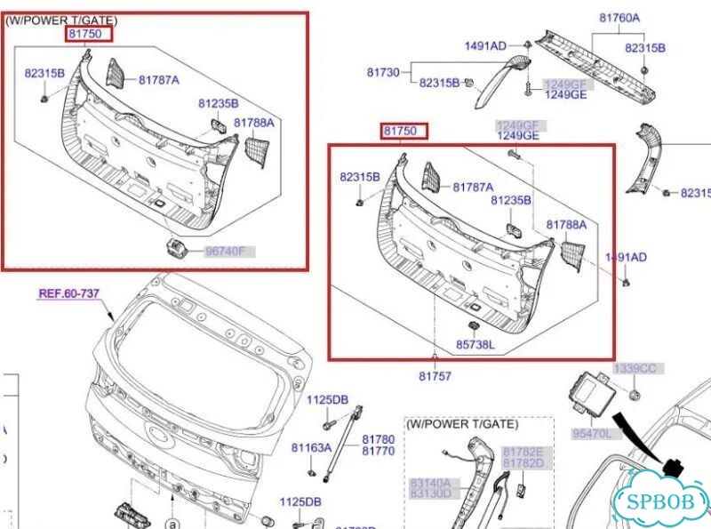 Обшивка крышки багажника Kia Sportage QL G4NA 2020 фото 3