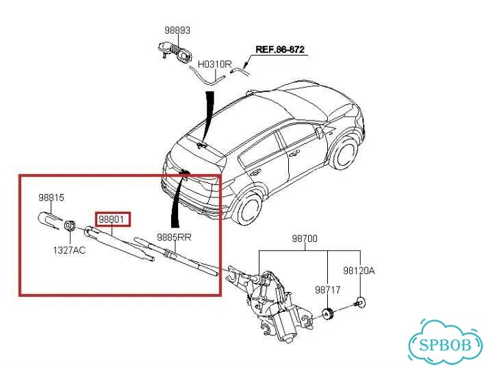 Дворник задний Kia Sportage QL G4NA 2020 фото 3