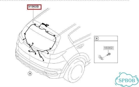 Проводка двери багажника Kia Sportage QL G4NA 2020 фото 3