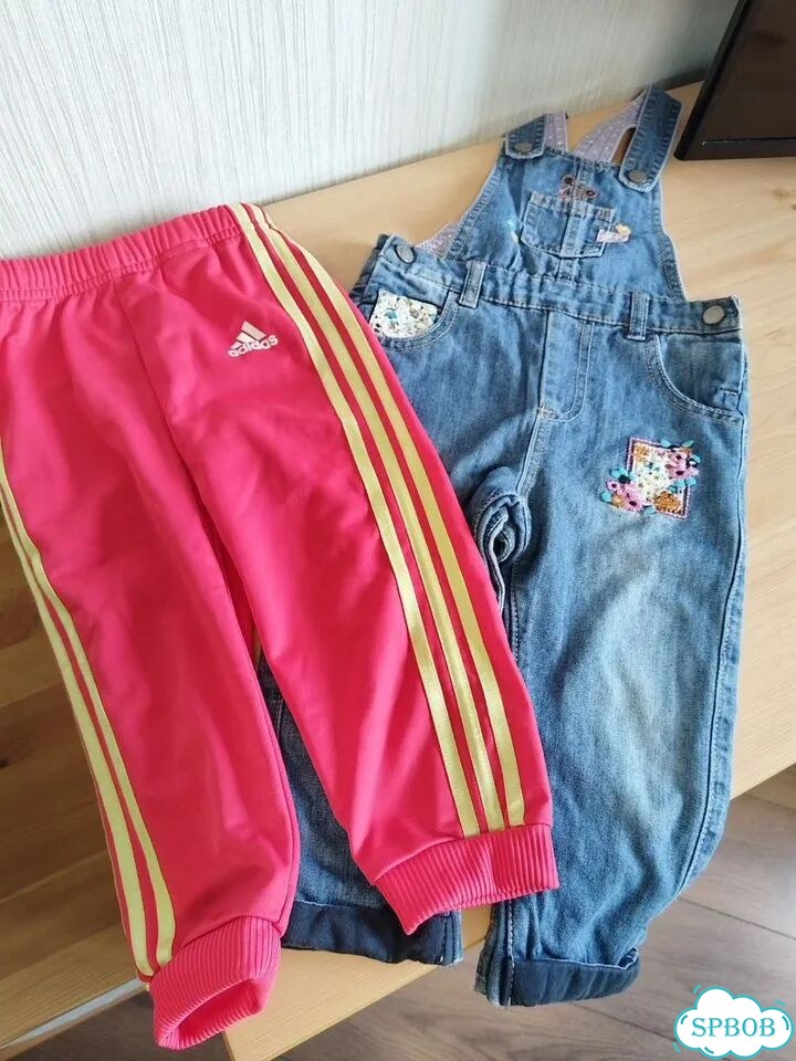 Штаны adidas и джинсовый комбинезон 86 фото 1