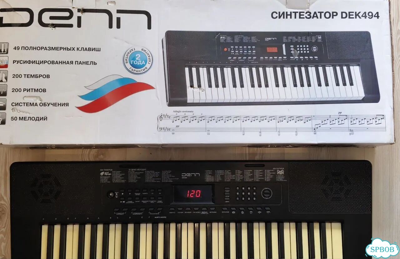 Синтезатор Denon 494. 200 тембров 200 ритмов,49 кл фото 3