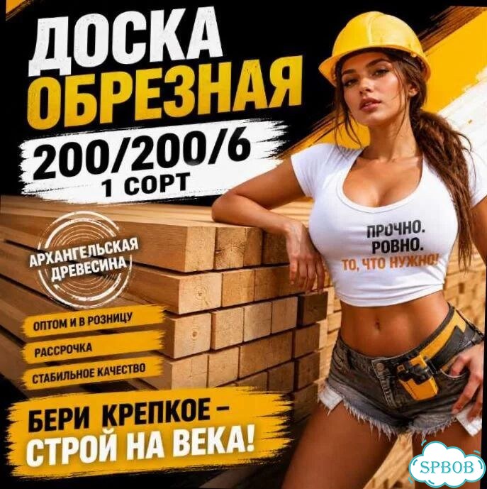 Доска обрезная 200 на 200 на 6 Архангельская фото 7