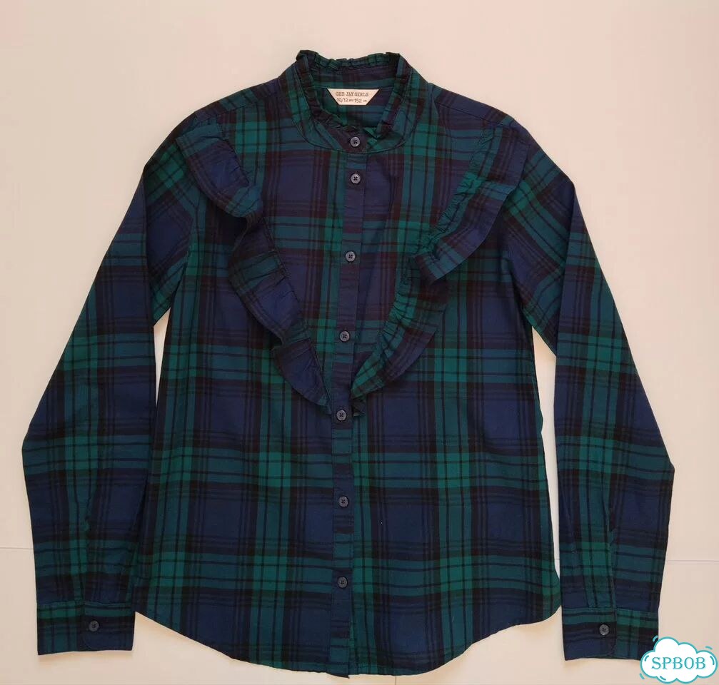 Рубашка в клетку лонгсливы H&M La Redoute Okay фото 5