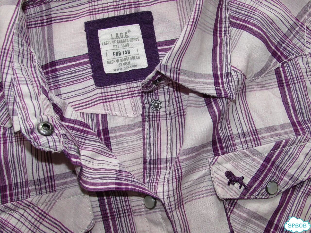 Рубашка в клетку лонгсливы H&M La Redoute Okay фото 7