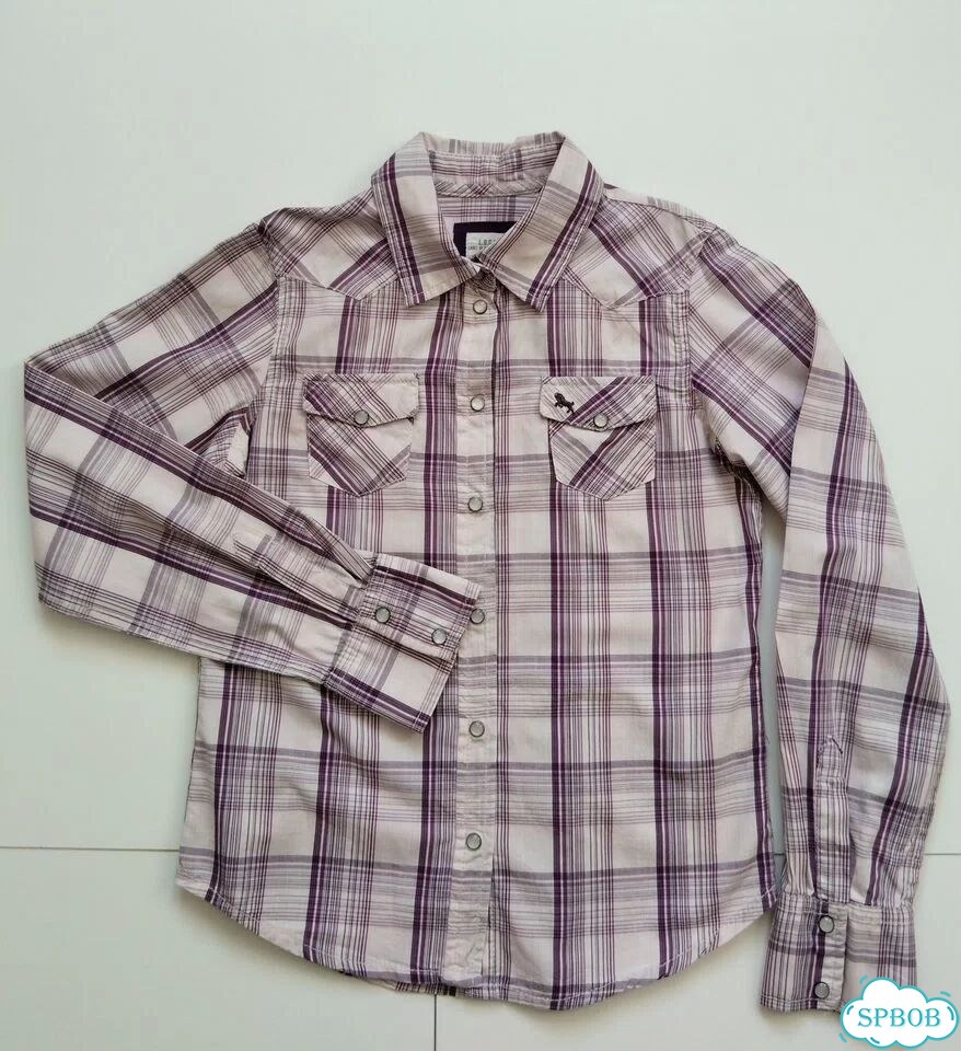 Рубашка в клетку лонгсливы H&M La Redoute Okay фото 8