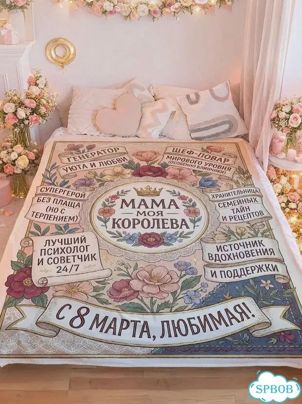 Плед флисовый на подарок с Вашим дизайном на заказ фото 9