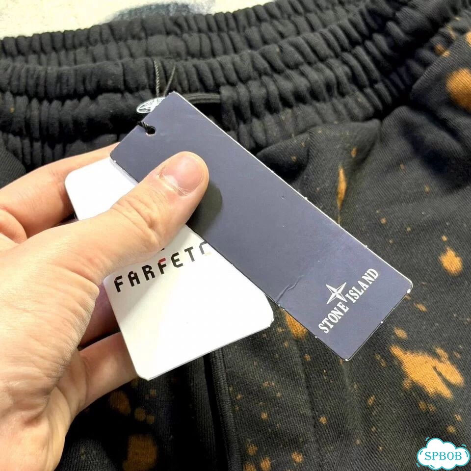 Stone Island Off Dye шорты черные фото 7