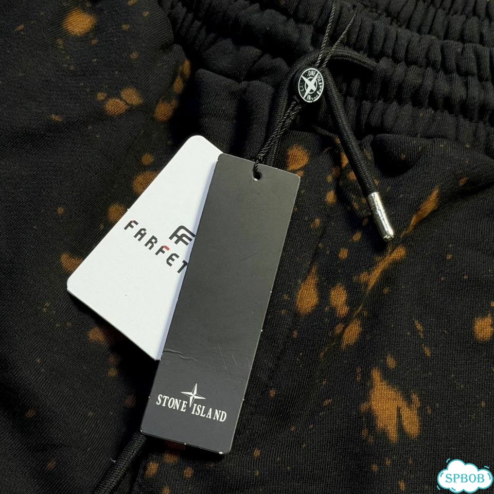 Stone Island Off Dye шорты черные фото 8