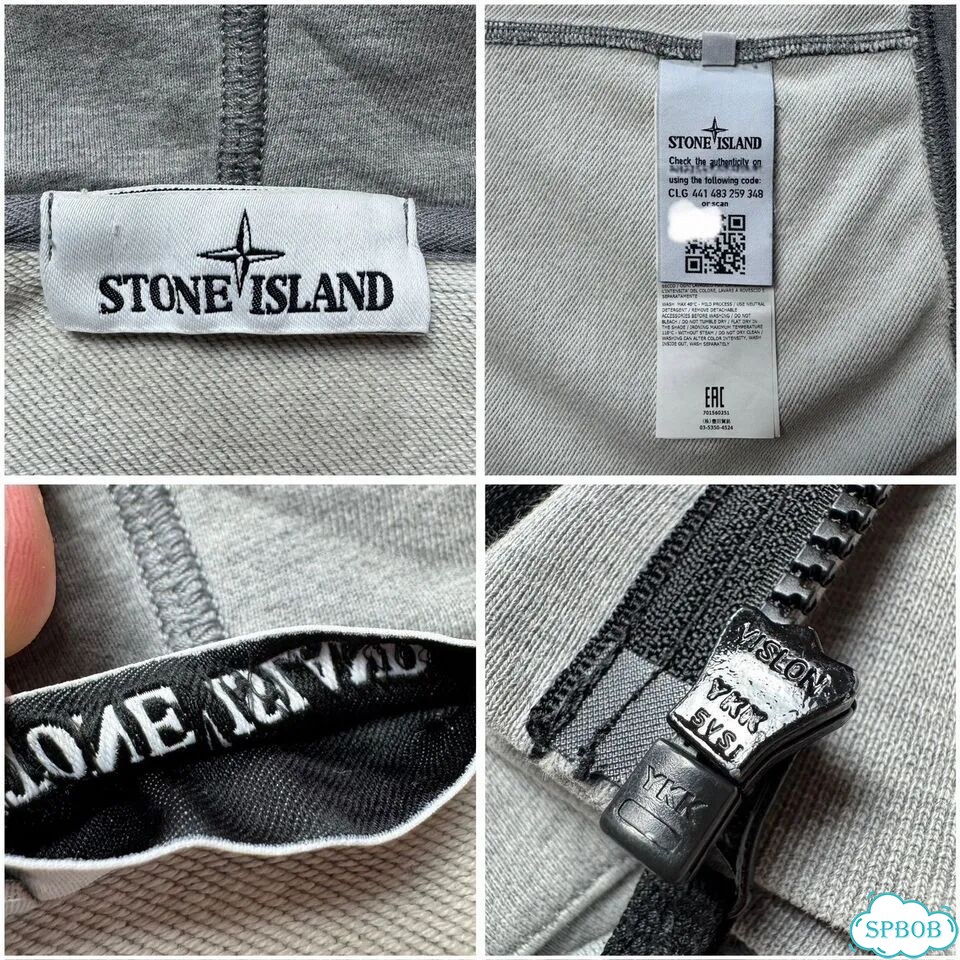 Stone island zip hoodie оригинал фото 10