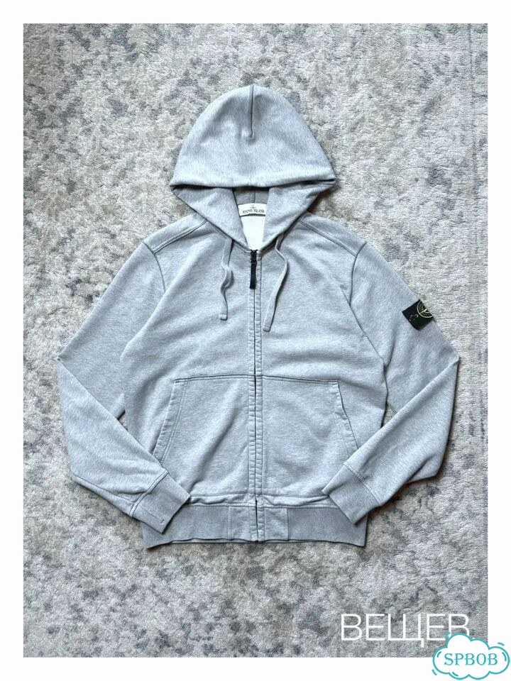 Stone island zip hoodie оригинал фото 2
