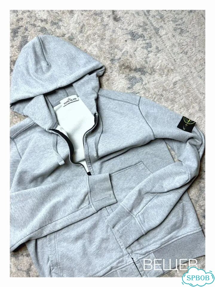Stone island zip hoodie оригинал фото 7