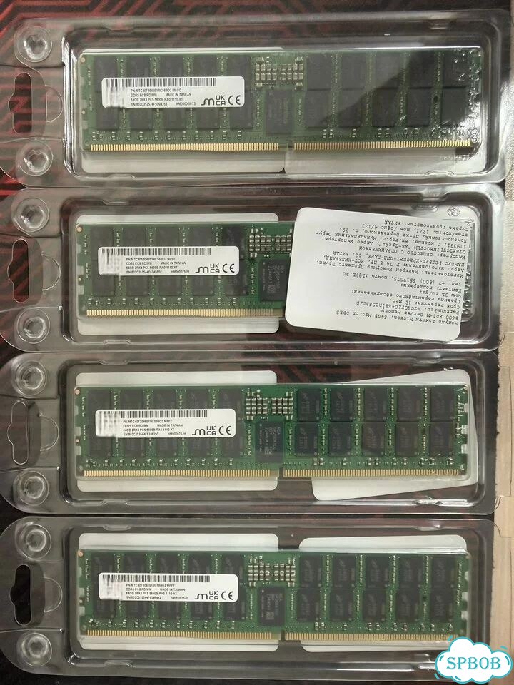 Модули памяти DDR5 64GB 5600 ECC Reg Micron/Hynix фото 2
