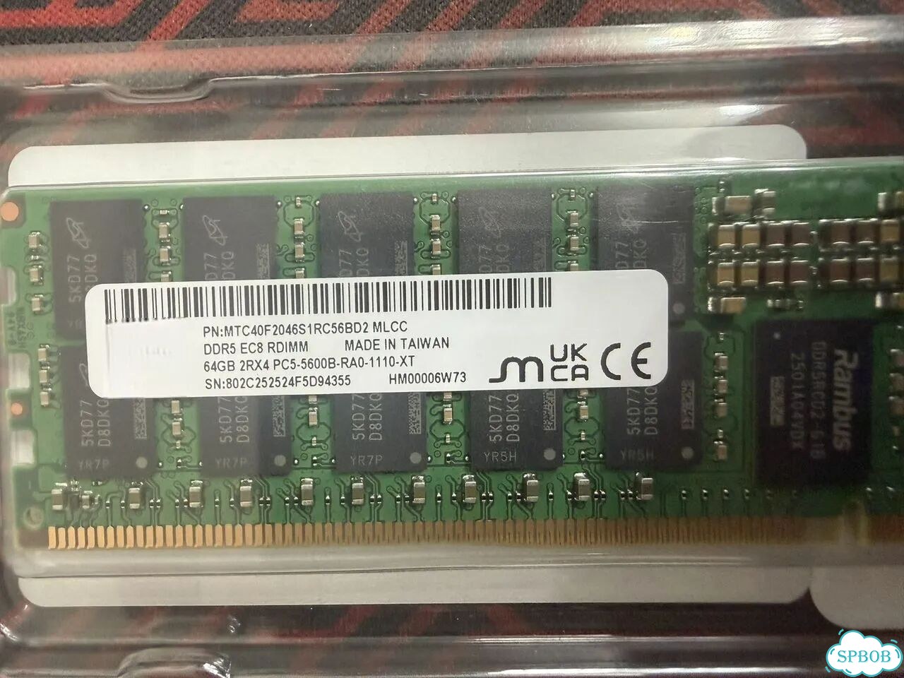 Модули памяти DDR5 64GB 5600 ECC Reg Micron/Hynix фото 3