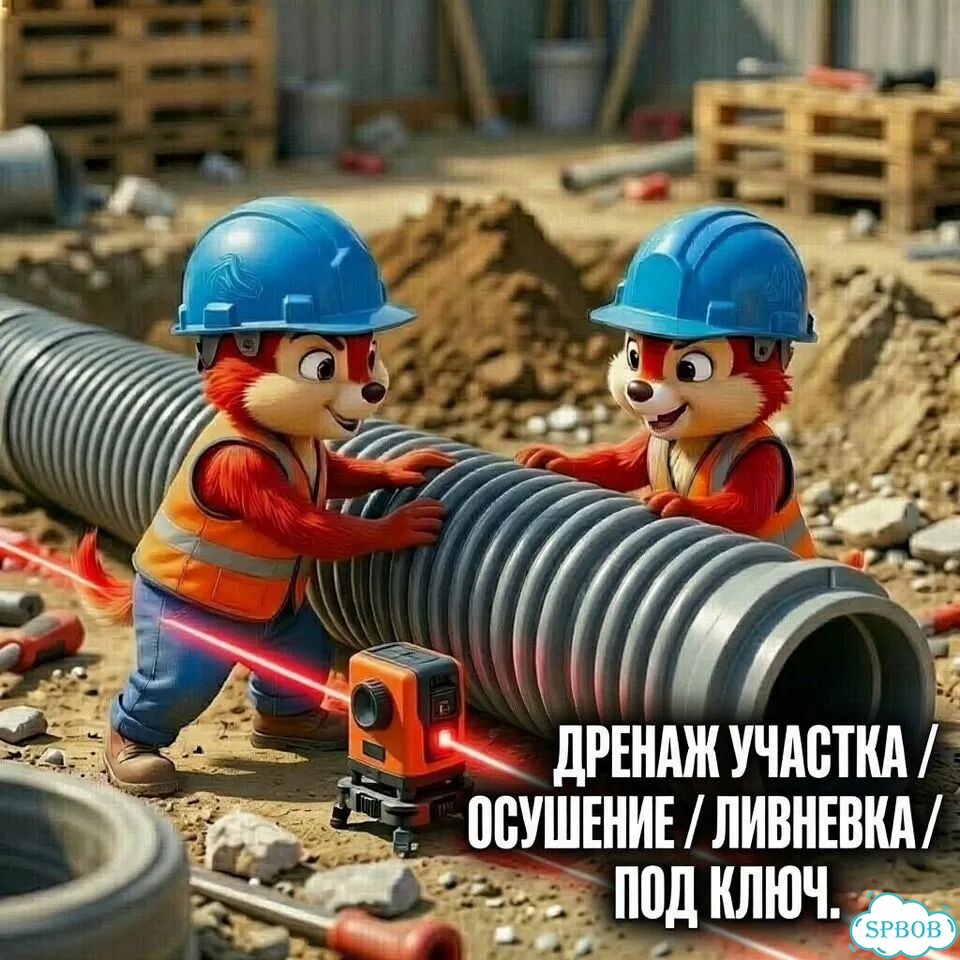 Дренажные работы/ Осушение / Ливневка фото 1
