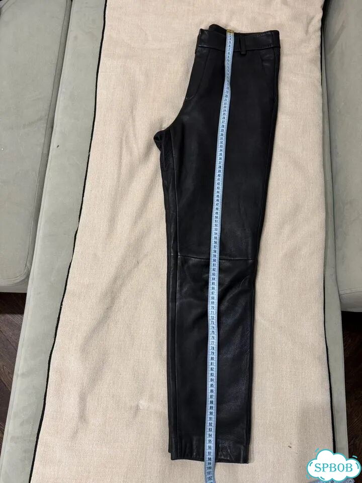 Кожаные брюки massimo dutti S фото 1