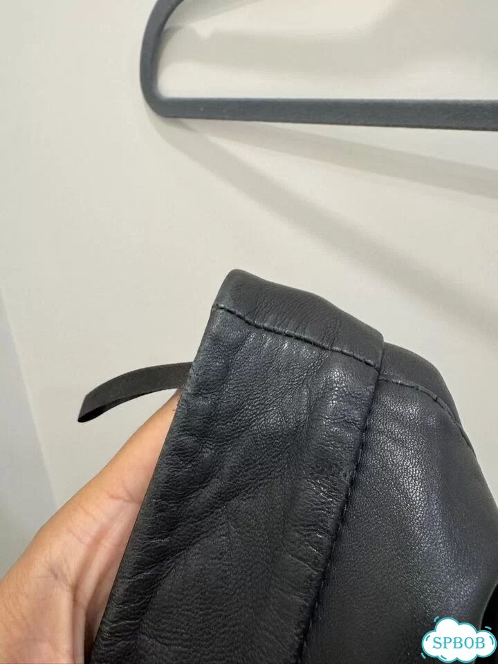 Кожаные брюки massimo dutti S фото 3