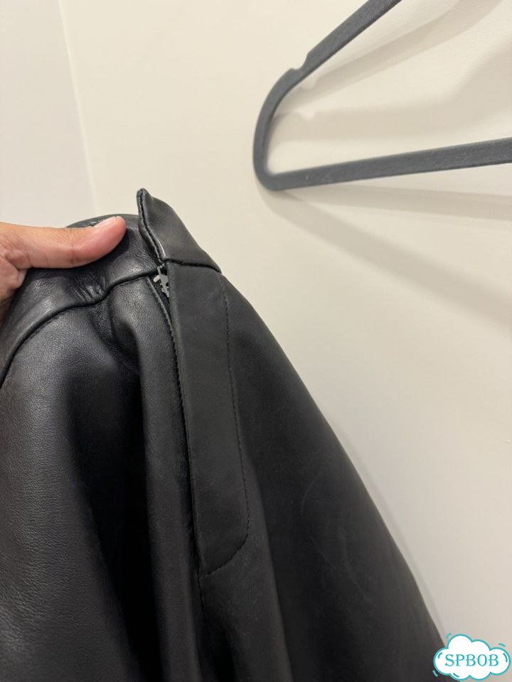 Кожаные брюки massimo dutti S фото 4