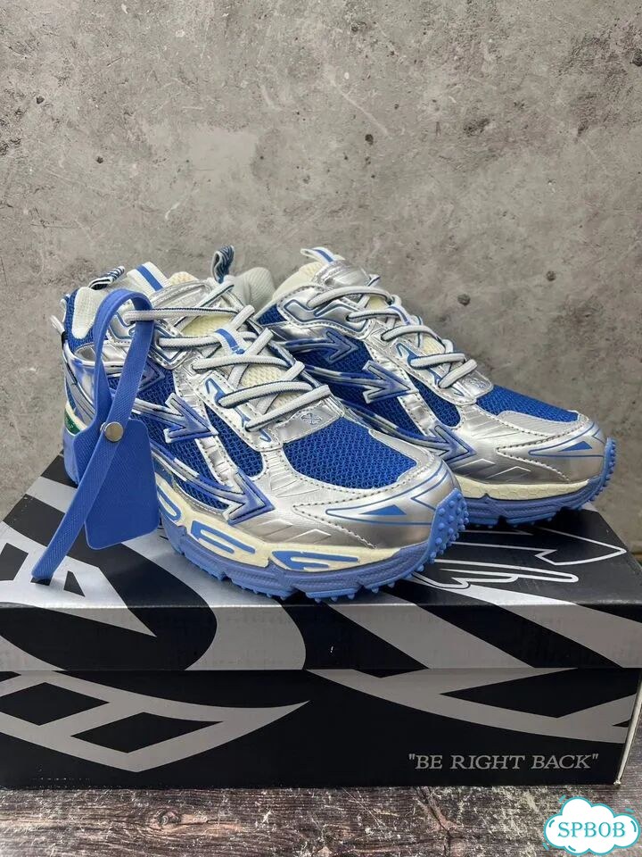 Кроссовки Off-White Be Right Back Silver/Blue фото 1