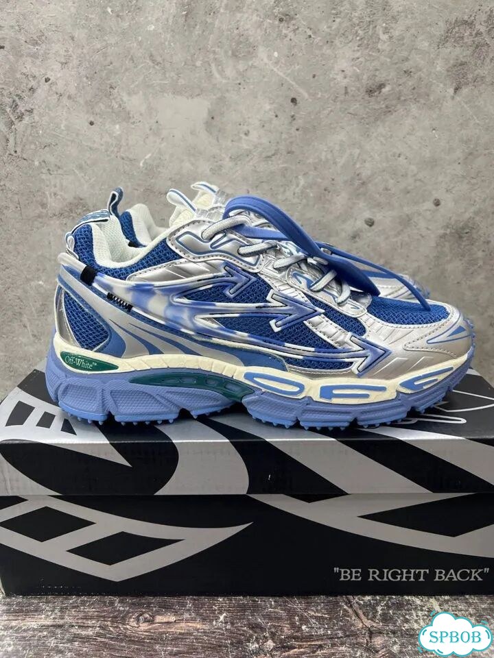 Кроссовки Off-White Be Right Back Silver/Blue фото 4