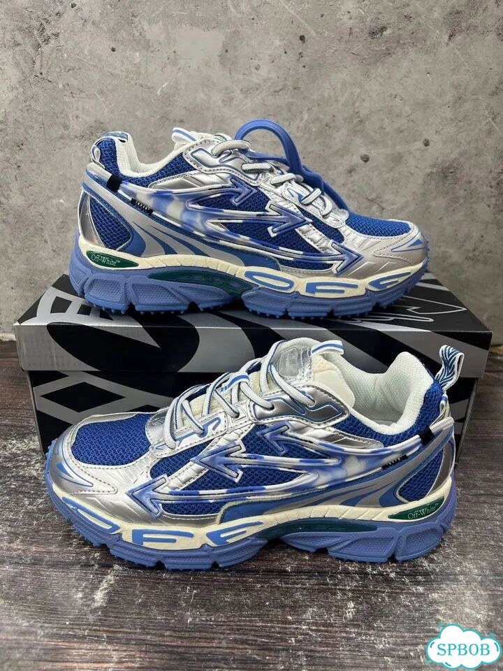 Кроссовки Off-White Be Right Back Silver/Blue фото 5