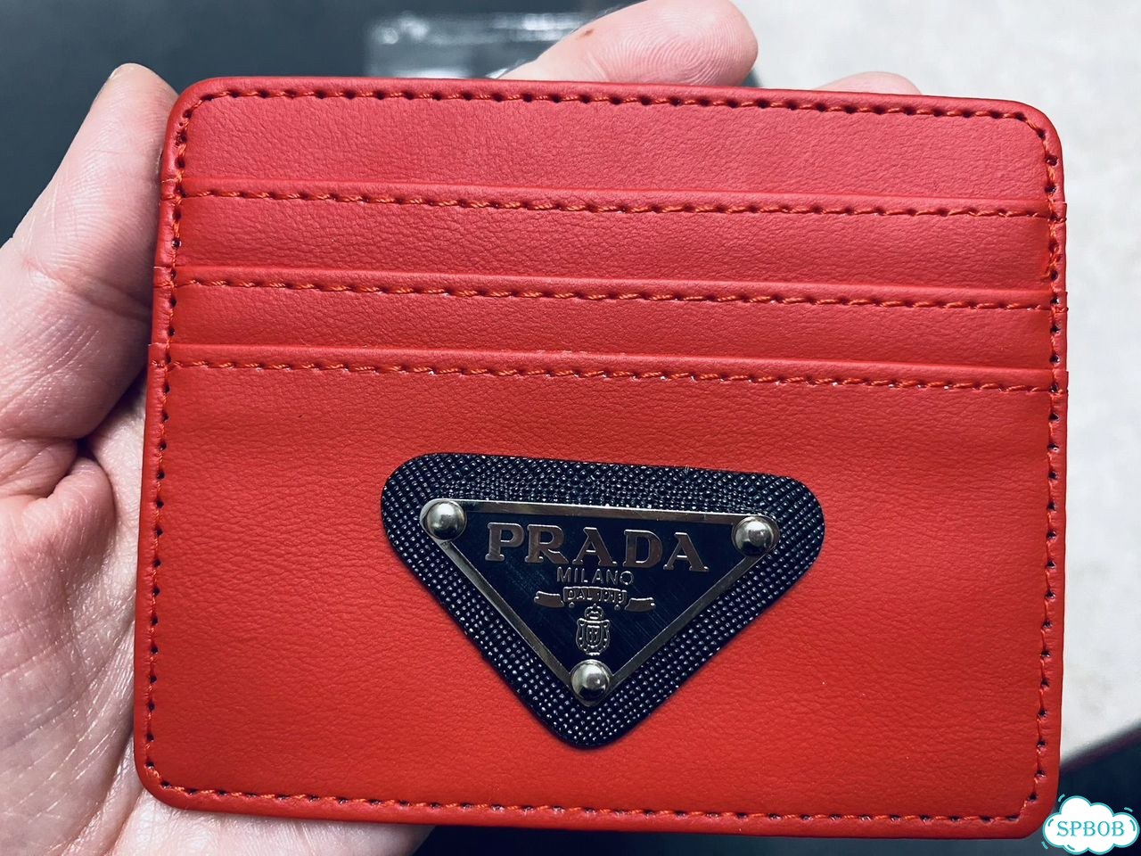 Картхолдер prada красный новый фото 4