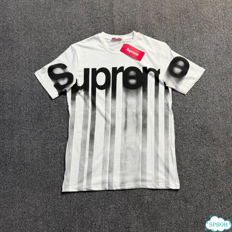 Футболка Supreme Blured Logo белая фото 1