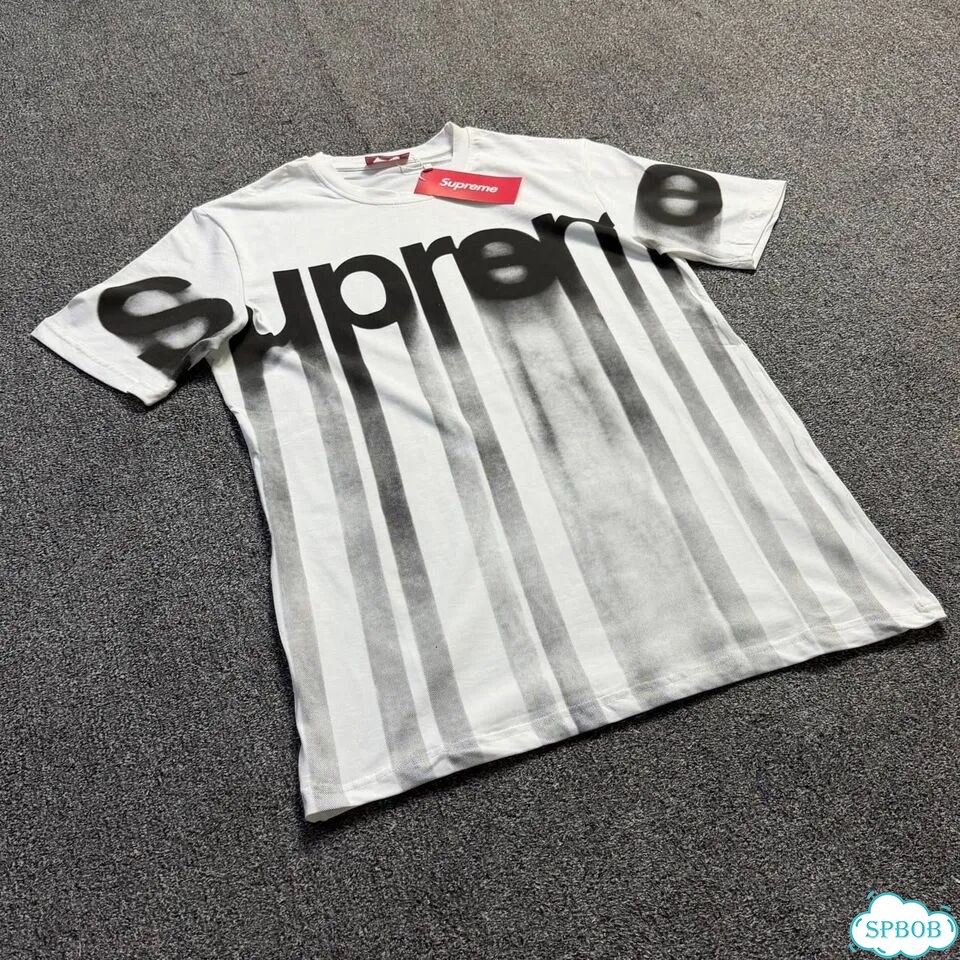 Футболка Supreme Blured Logo белая фото 2