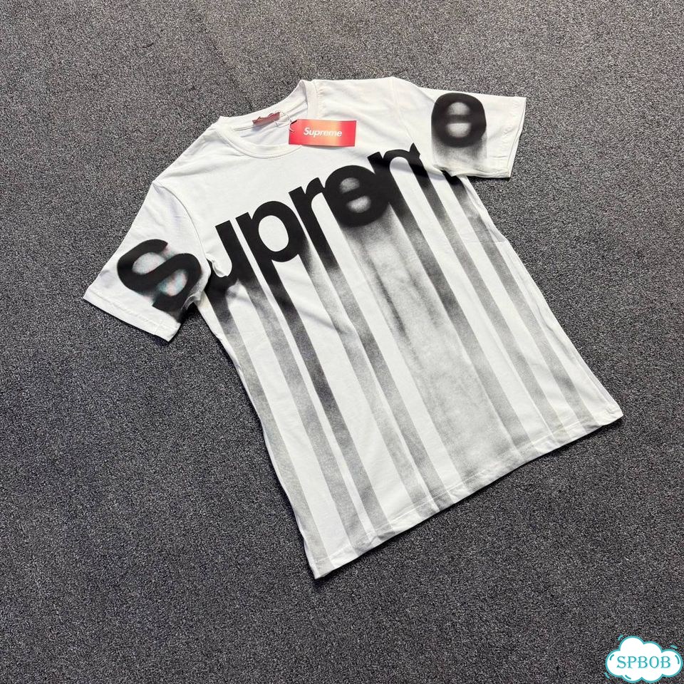 Футболка Supreme Blured Logo белая фото 3