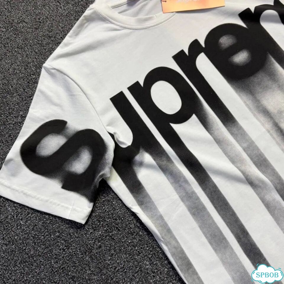 Футболка Supreme Blured Logo белая фото 4
