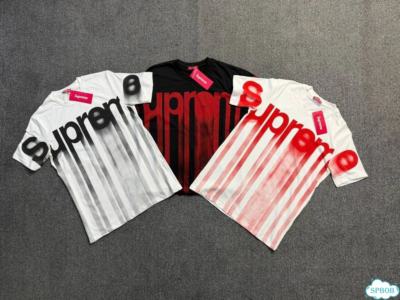 Футболка Supreme Blured Logo белая фото 9