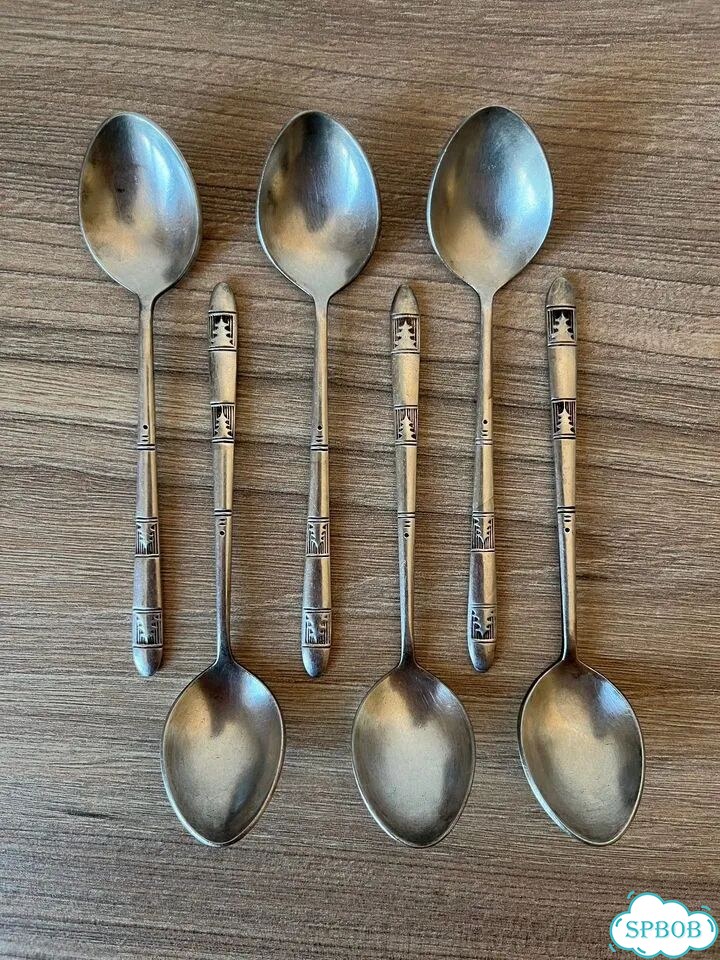 Мельхиоровые ложки СССР Елочка фото 3