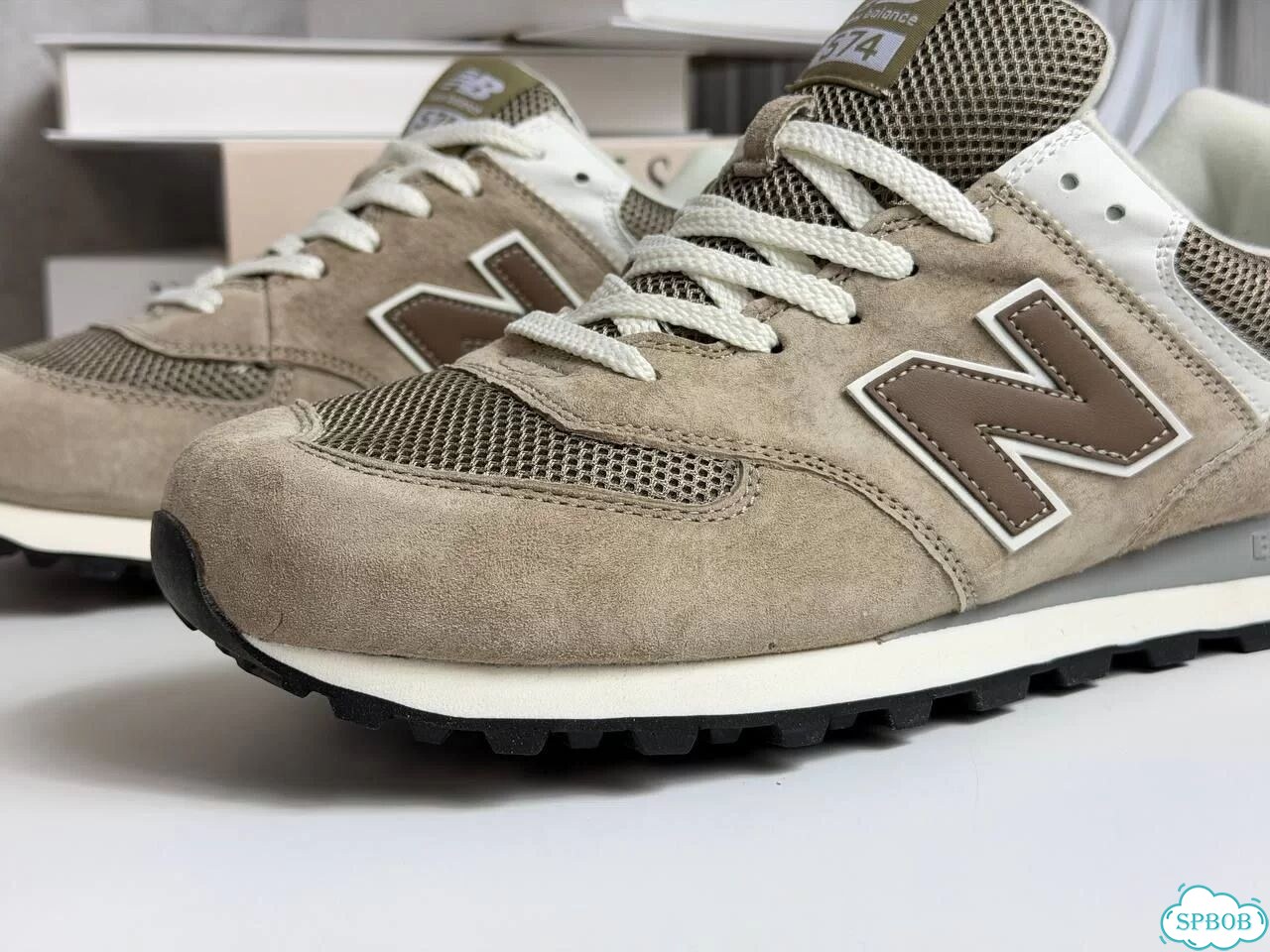 New Balance 574 Beige Brown фото 2