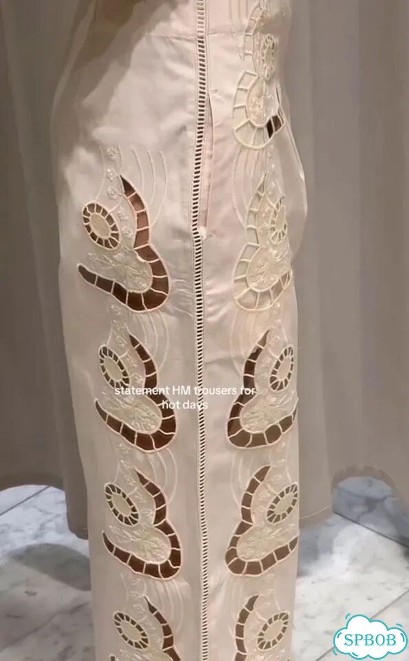 Брюки палаццо hm edition вышивка фото 3